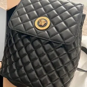 Versace | Bags | Versace Medusa Quilted Leather Backpack  display picture 3